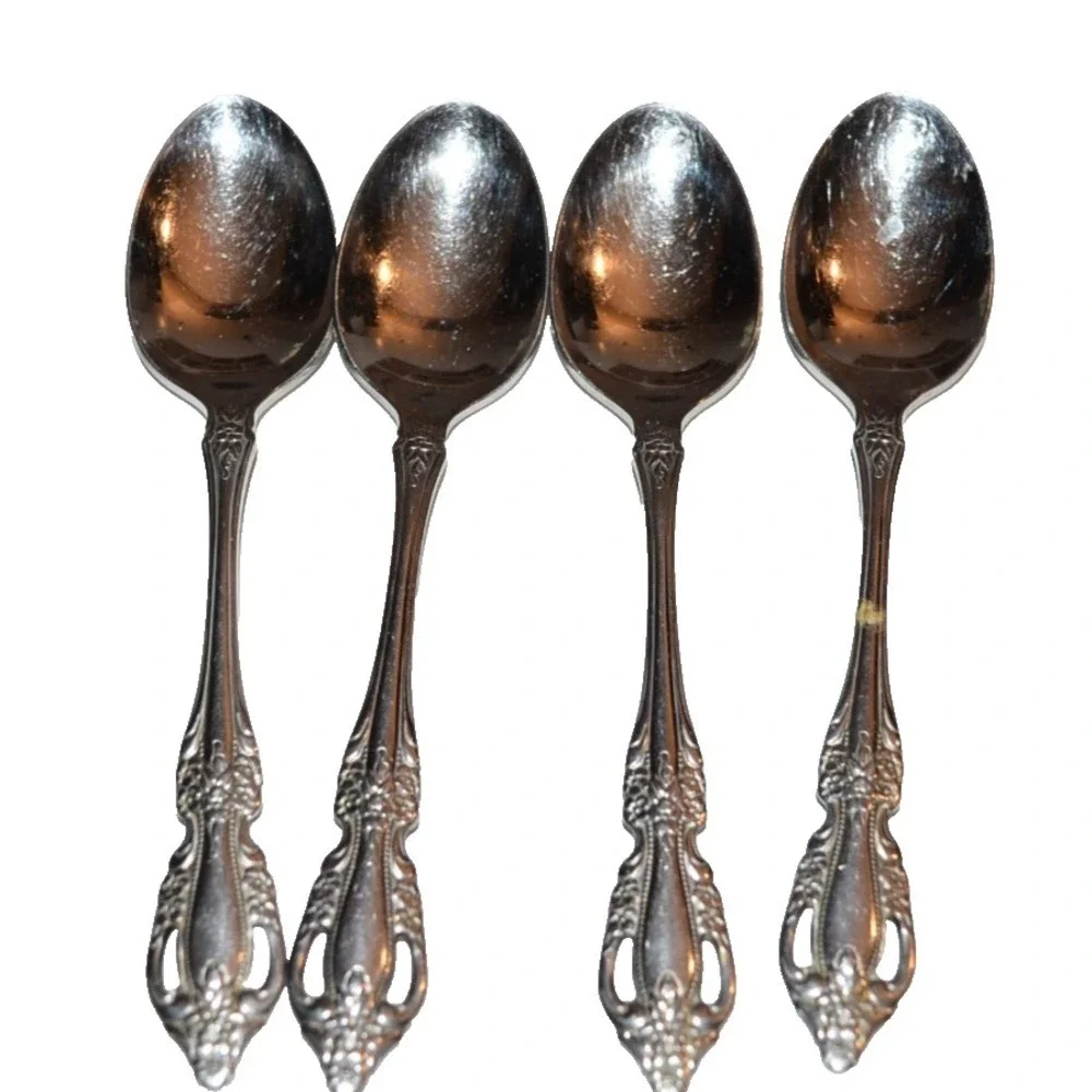 Teaspoons Raphael Oneida Distinction Deluxe HH Stainless Lot of 4